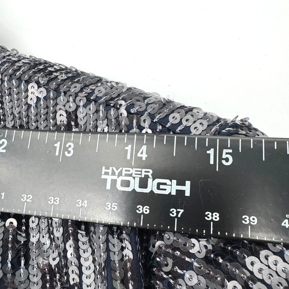 RACHEL ZOE Women's XS Black Sequin Blazer Jacket Sparkly Party Cocktail Pockets - Picture 8 of 10